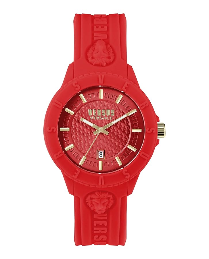 VERSACE クォーツ腕時計 赤 VERSACE WATCH ヴェルサーチェ VERSACE スポーツ テック メンズ